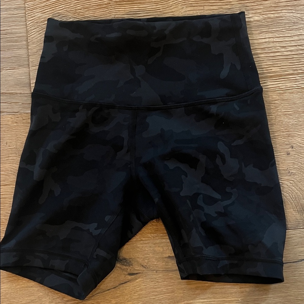 lululemon athletica Black Camo Bike Shorts